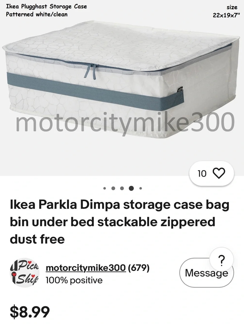 Three IKEA White Storage Case with Light Blue Accent